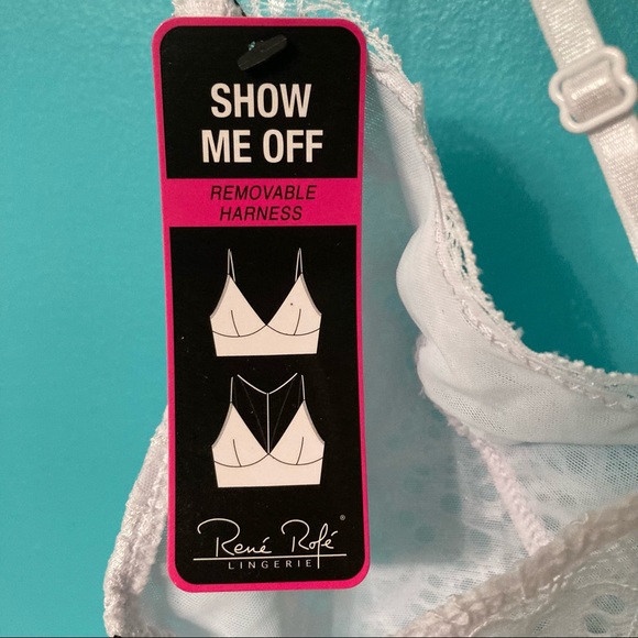 Bralette Lightly lined Semi-sheer Lace Medium and Large - Picture 9 of 16